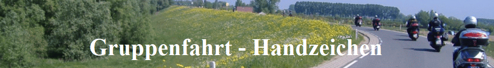 Gruppenfahrt - Handzeichen